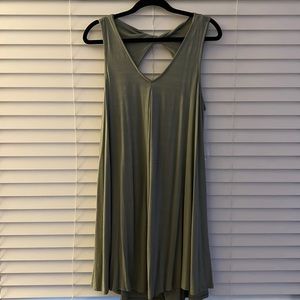 Francesca’s Green Twist Back Dress | Size L